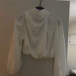 Hello Molly White Long Sleeve Top